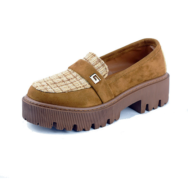 Chaussure pour femme Ch150 marron daim ..........  derbie et chaussure femme Maroc